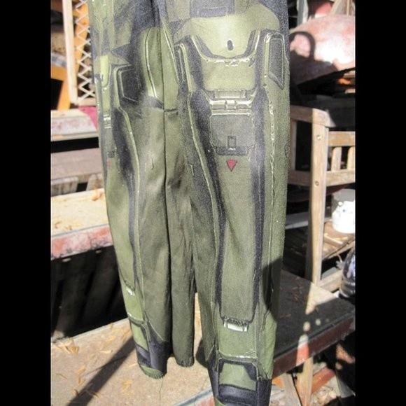 Kids Halo Disguise Padded Muscle Chief Body Suit Costume Infinite Green NoHelmet - Picture 5 of 11